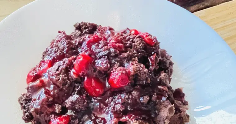 3-Ingredient Chocolate Cherry Dump Cake