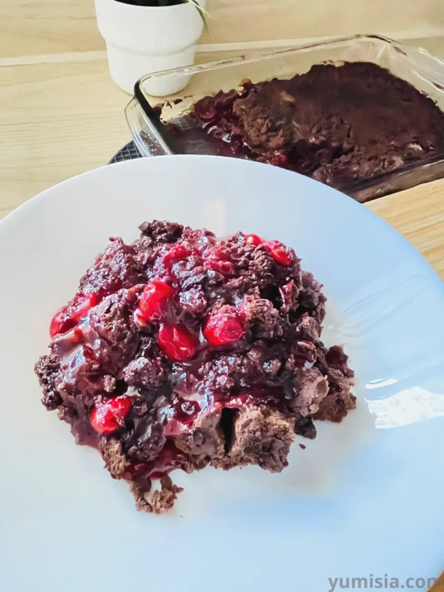 3-Ingredient Chocolate Cherry Dump Cake